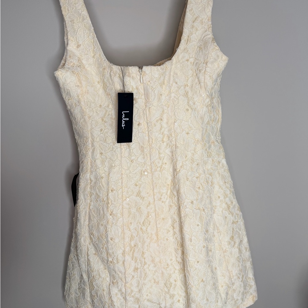 Lulu's Cream Lace Dress